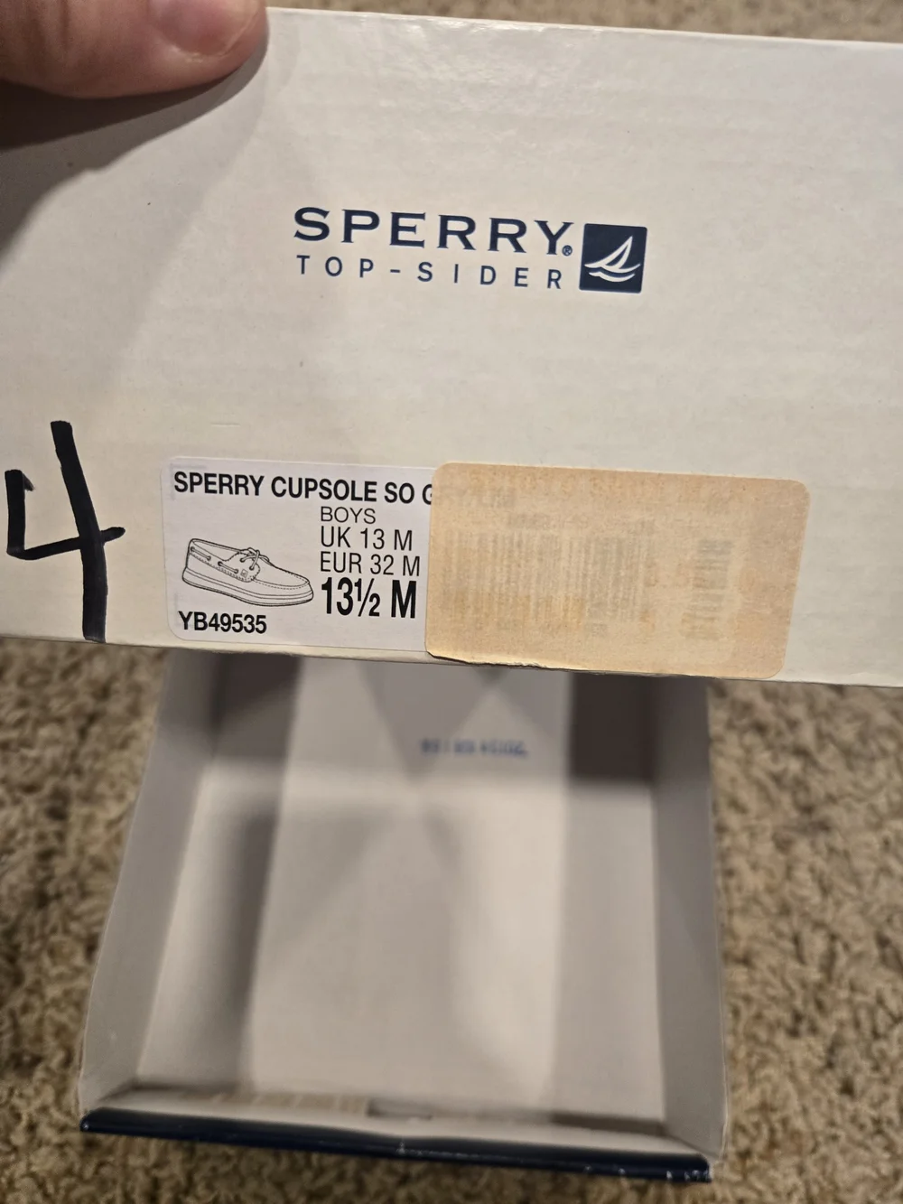 Sperry Kids Gray Boat Shoes with Lime Green Insole Size 13.5 NWT